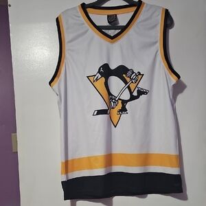 Pittsburgh Penguins Men's White & Gold Hockey Jersey